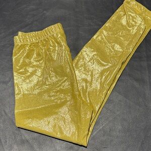 Shimmering Gold Kids Leggings